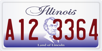 IL license plate A123364