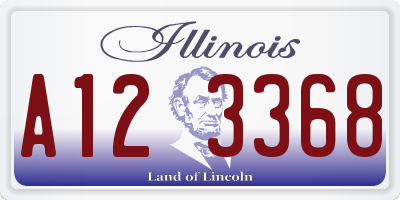 IL license plate A123368