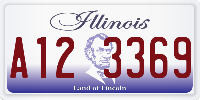 IL license plate A123369