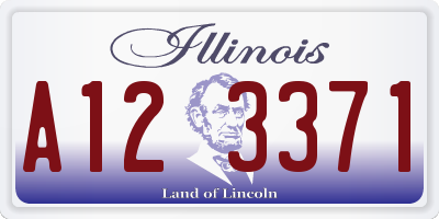 IL license plate A123371