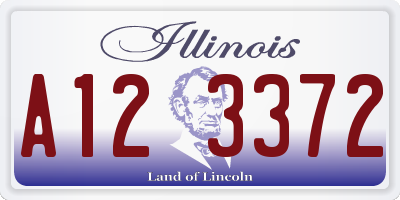 IL license plate A123372