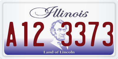 IL license plate A123373