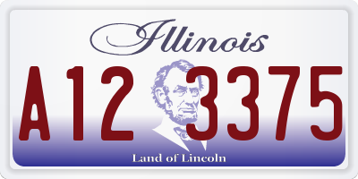 IL license plate A123375