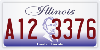 IL license plate A123376