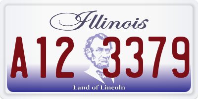 IL license plate A123379
