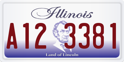 IL license plate A123381