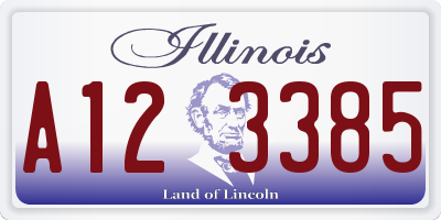 IL license plate A123385