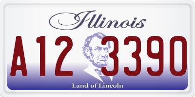 IL license plate A123390