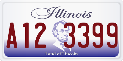 IL license plate A123399