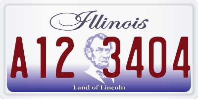 IL license plate A123404