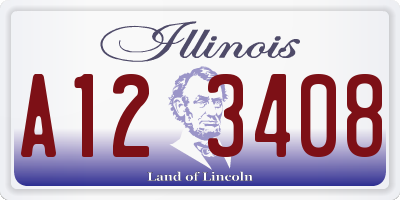 IL license plate A123408
