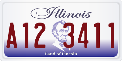 IL license plate A123411