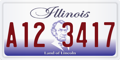 IL license plate A123417
