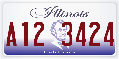 IL license plate A123424