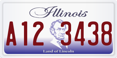 IL license plate A123438