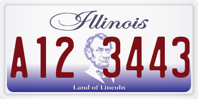 IL license plate A123443
