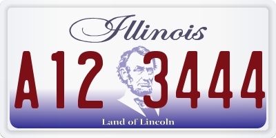 IL license plate A123444
