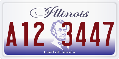 IL license plate A123447