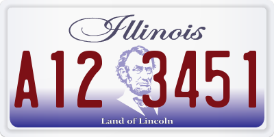 IL license plate A123451