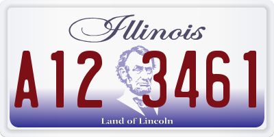 IL license plate A123461