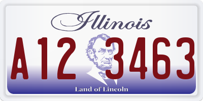 IL license plate A123463