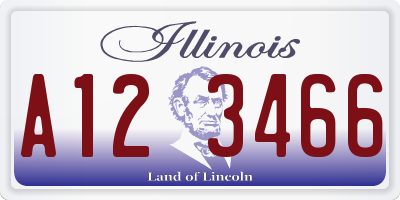 IL license plate A123466