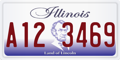 IL license plate A123469