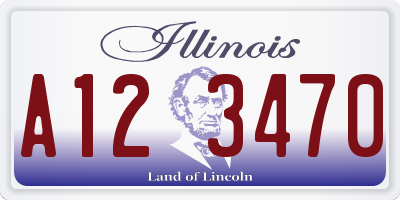 IL license plate A123470