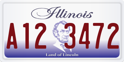 IL license plate A123472