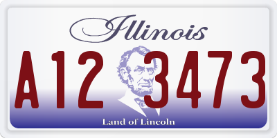 IL license plate A123473