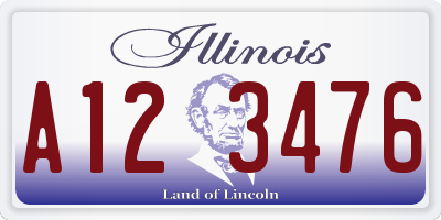 IL license plate A123476