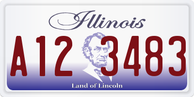 IL license plate A123483
