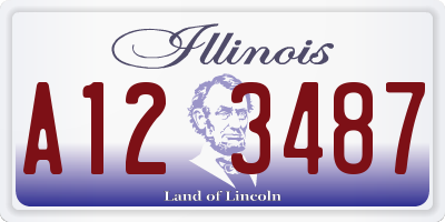 IL license plate A123487
