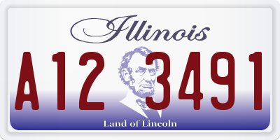 IL license plate A123491
