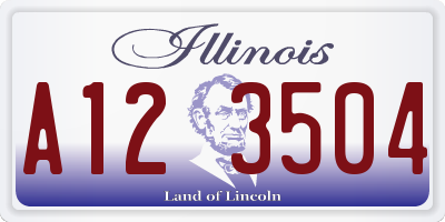 IL license plate A123504