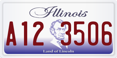 IL license plate A123506