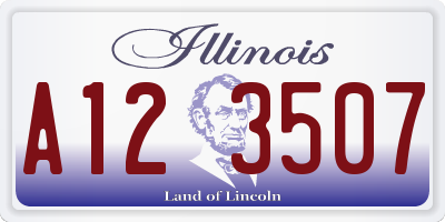 IL license plate A123507