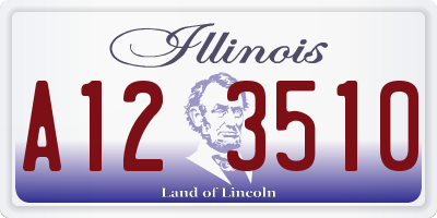IL license plate A123510