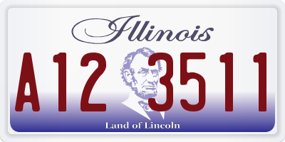 IL license plate A123511