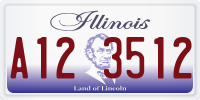 IL license plate A123512