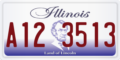 IL license plate A123513