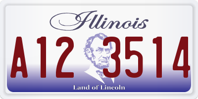 IL license plate A123514