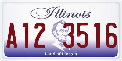 IL license plate A123516