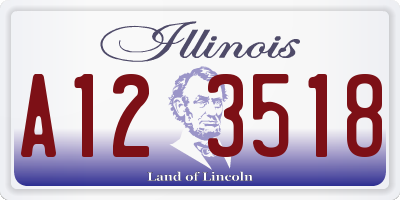 IL license plate A123518
