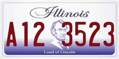 IL license plate A123523