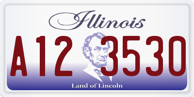 IL license plate A123530