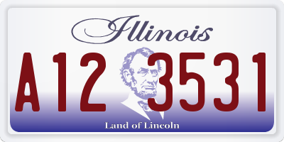 IL license plate A123531