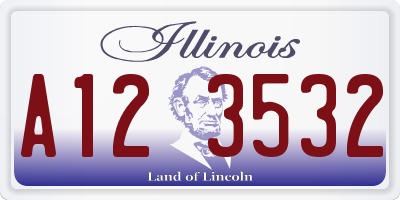 IL license plate A123532