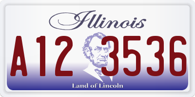 IL license plate A123536