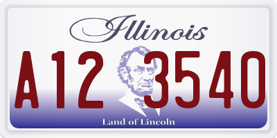 IL license plate A123540
